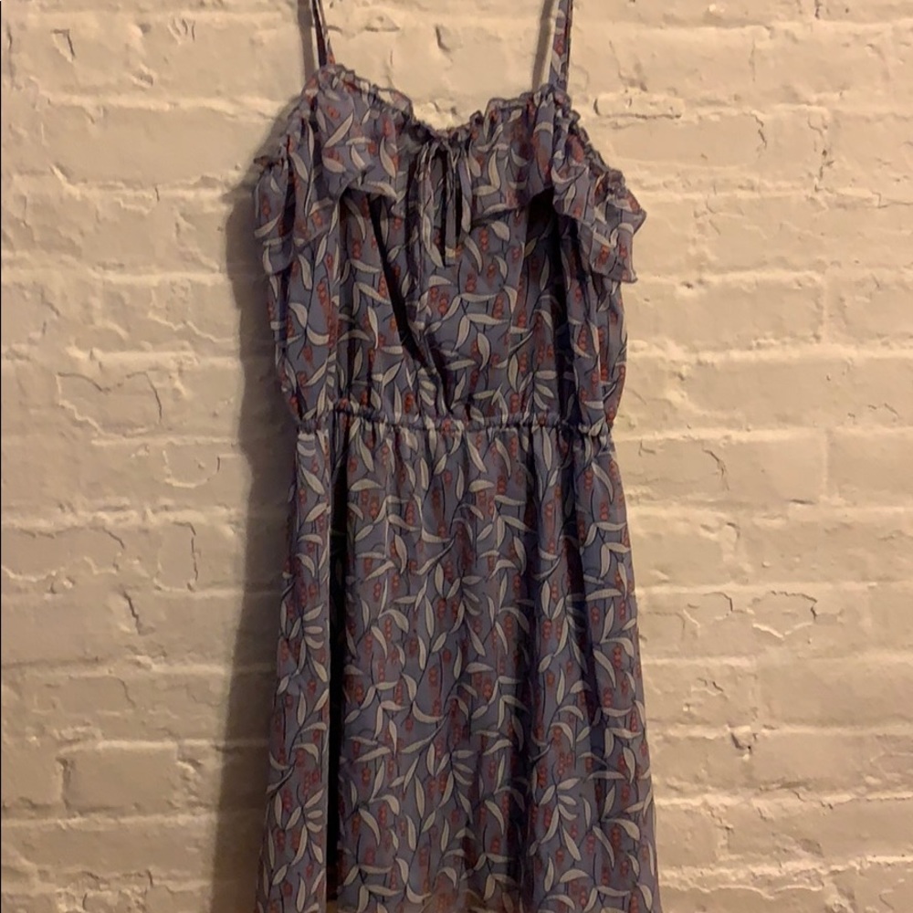 Floral Purple Spaghetti Strap Dress